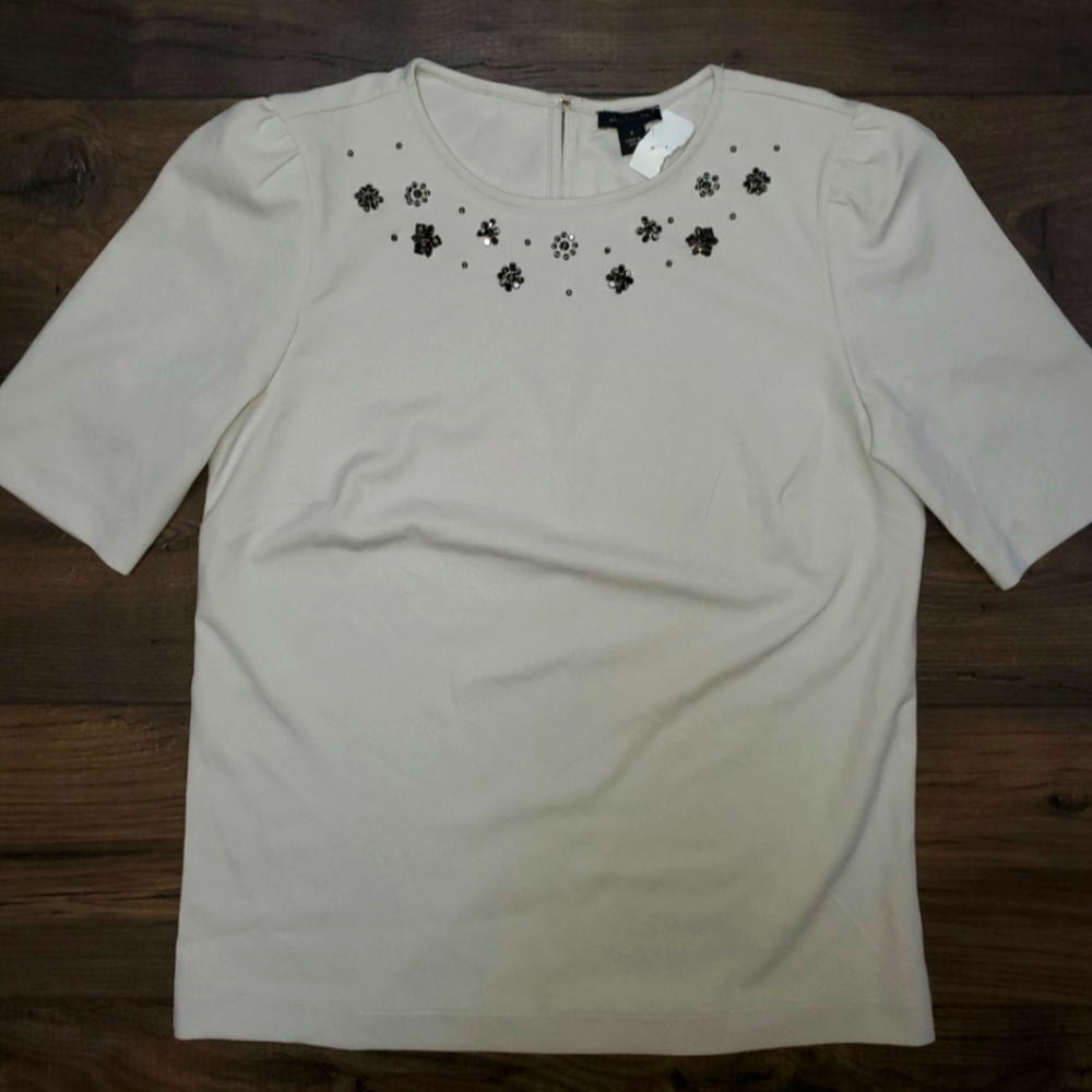 NWT Ann Taylor blouse grey small